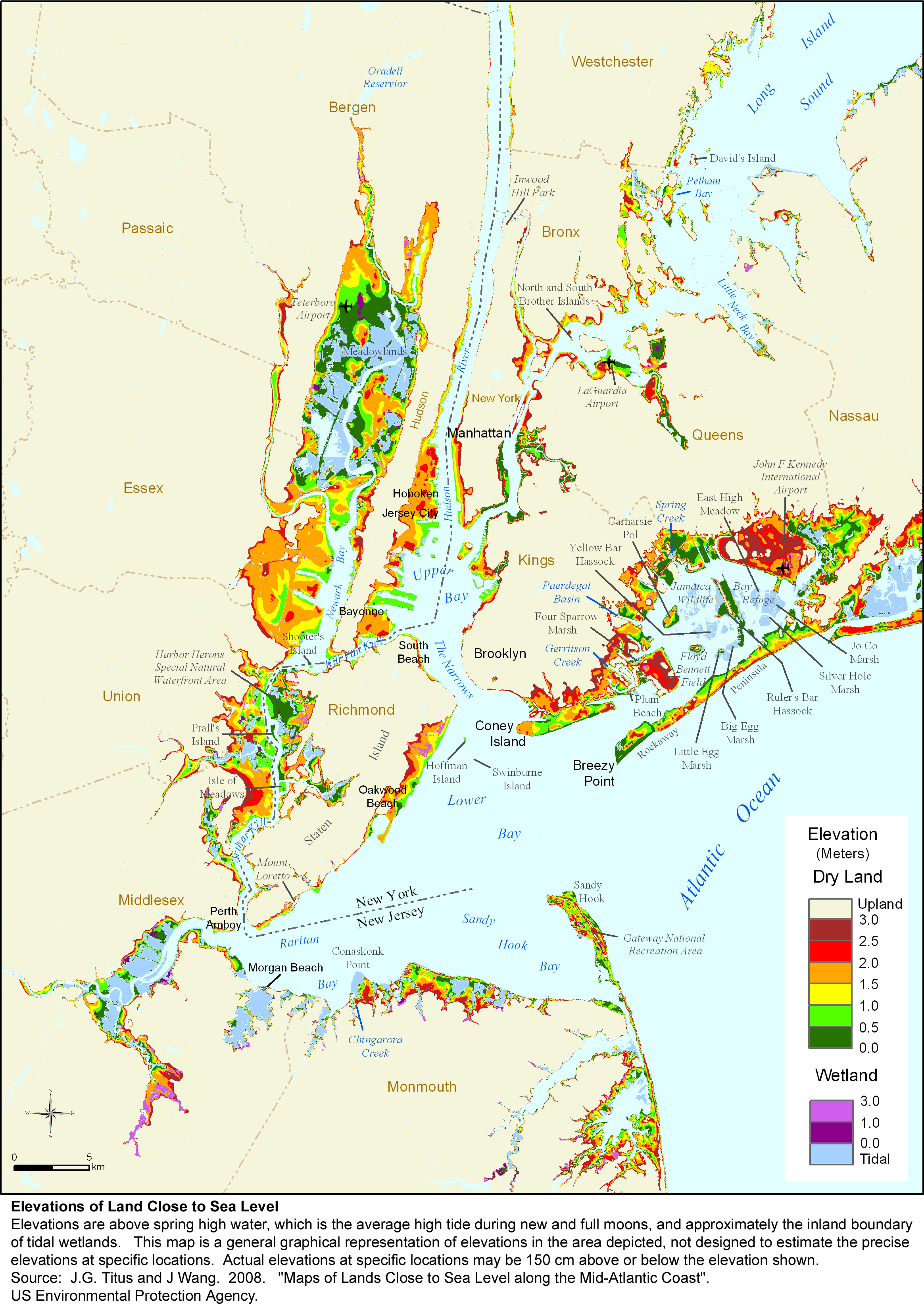 elevation map of new york city Adapting To Global Warming elevation map of new york city